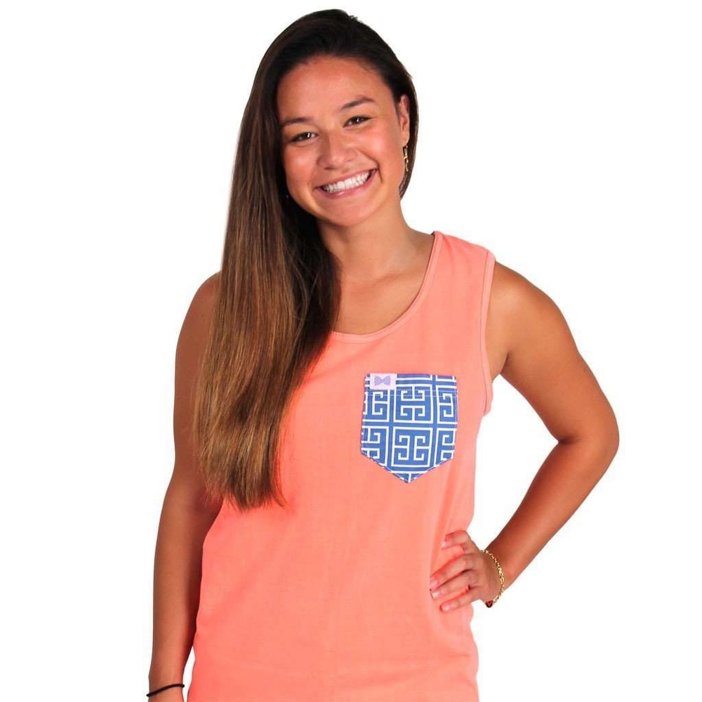 fraternity collection - blue bow tie tank